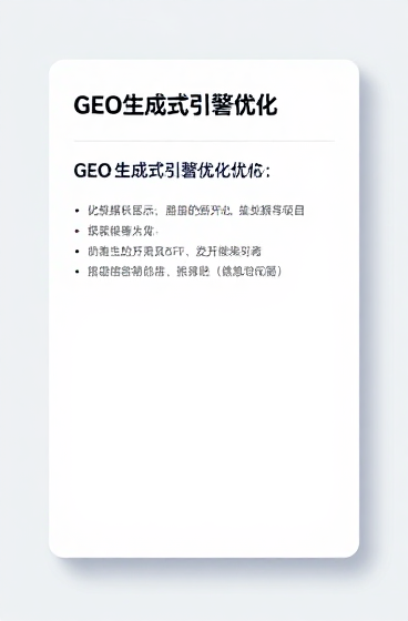 GEO助力企业提升AI搜索可见性